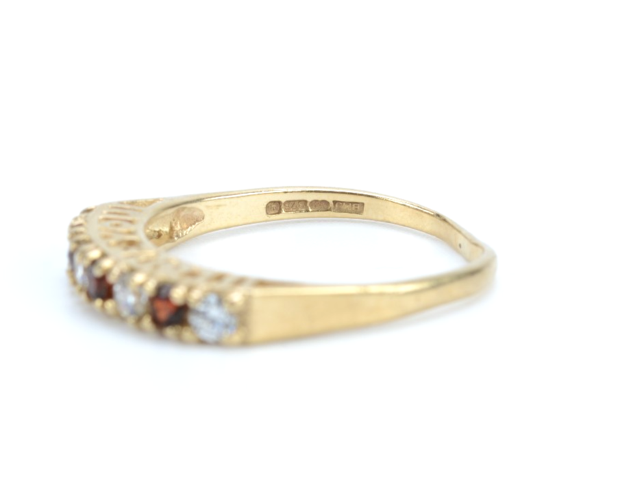 9ct Yellow Gold Band Ring 'I Love You' - Size K - 1.43g