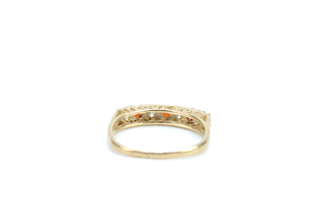 9ct Yellow Gold Band Ring 'I Love You' - Size K - 1.43g