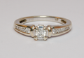 9ct White Gold Diamond Ring - Size O - 0.40ct - 3.13g