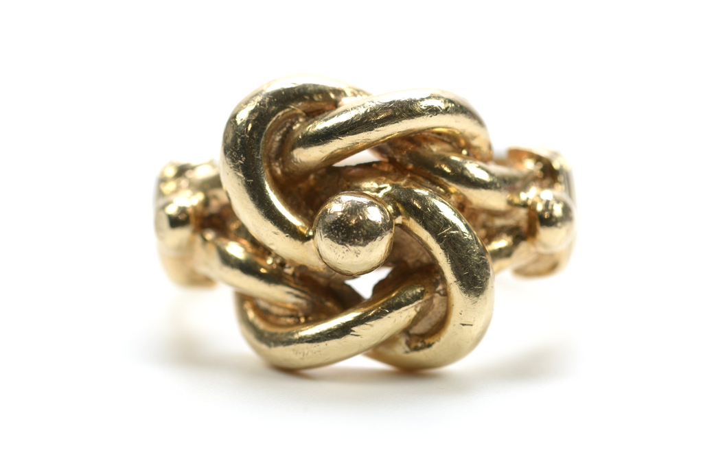 9ct Yellow Gold Chunky Knot Ring - Size U - 15.71g