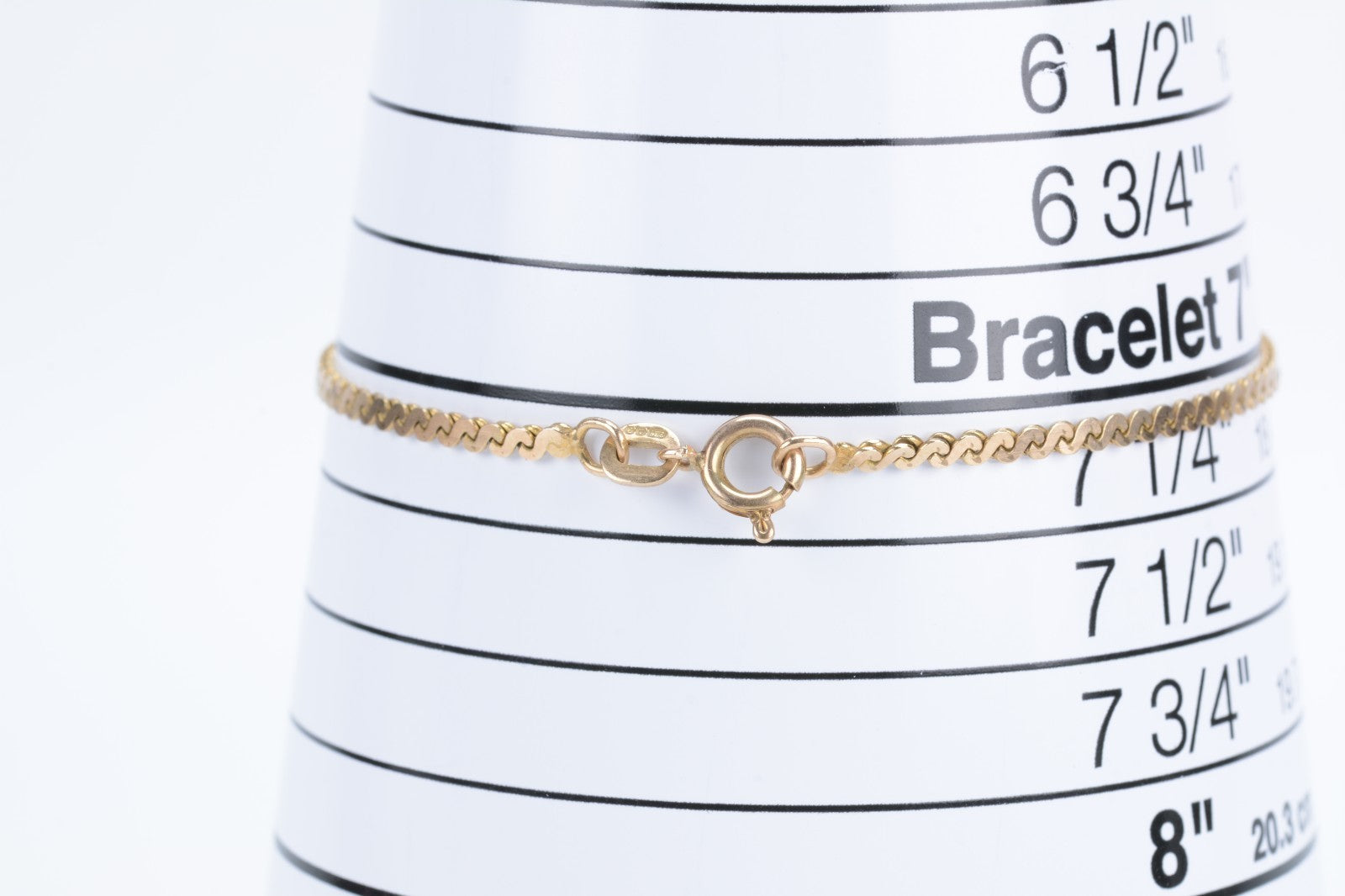9ct Yellow Gold Serpentine Bracelet - 7" - 2.59g
