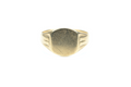 9ct Yellow Gold Blank Signet Ring - Size S - 4.37g