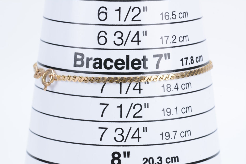 9ct Yellow Gold Serpentine Bracelet - 7" - 2.59g