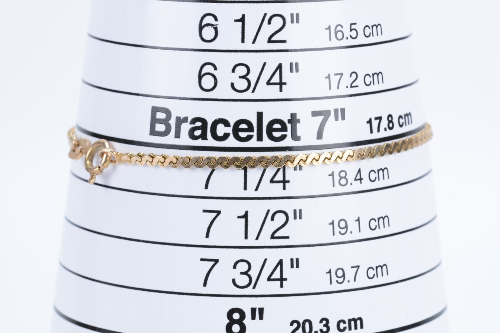 9ct Yellow Gold Serpentine Bracelet - 7" - 2.59g