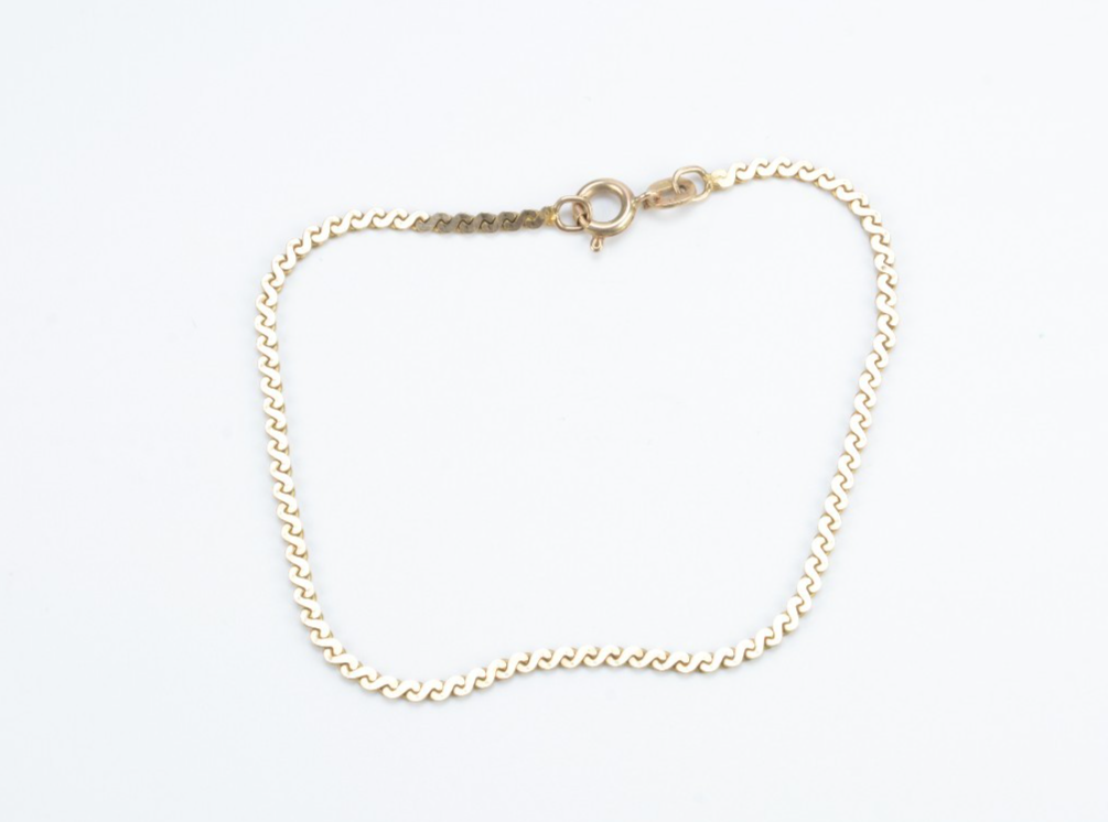 9ct Yellow Gold Serpentine Bracelet - 7" - 2.59g