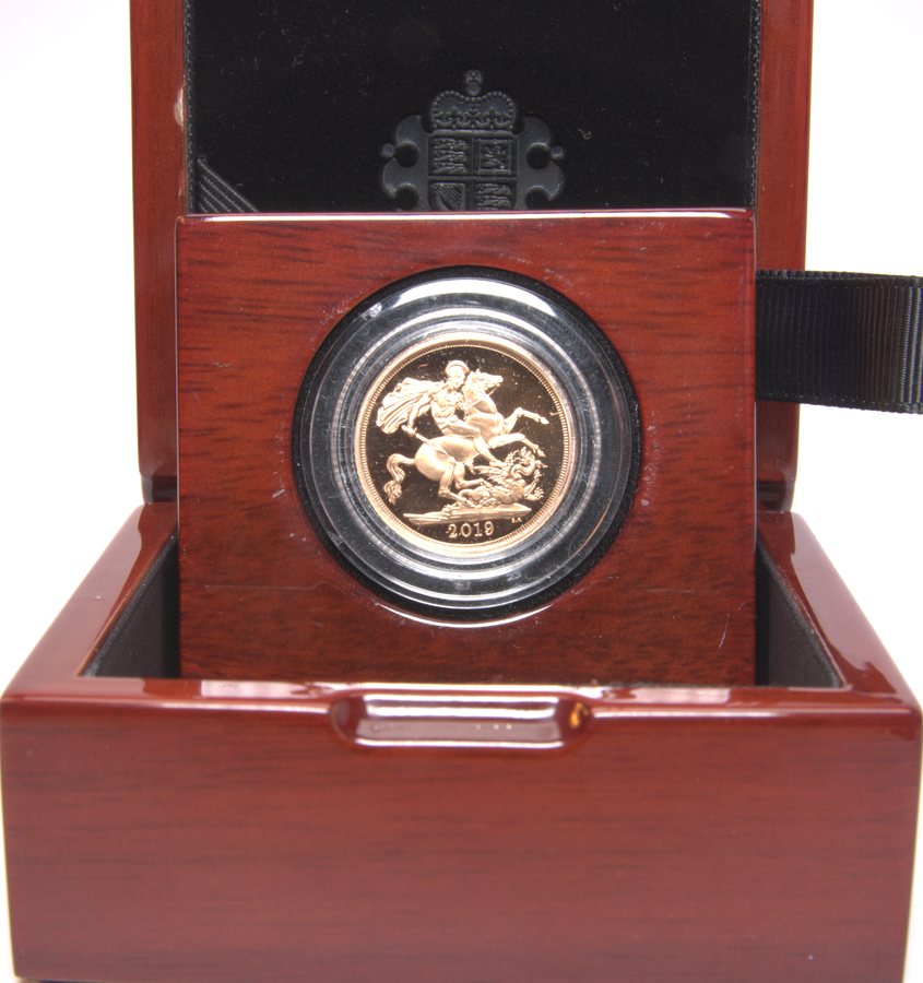 2019 Gold Proof Full Sovereign Coin in Box with Certificate