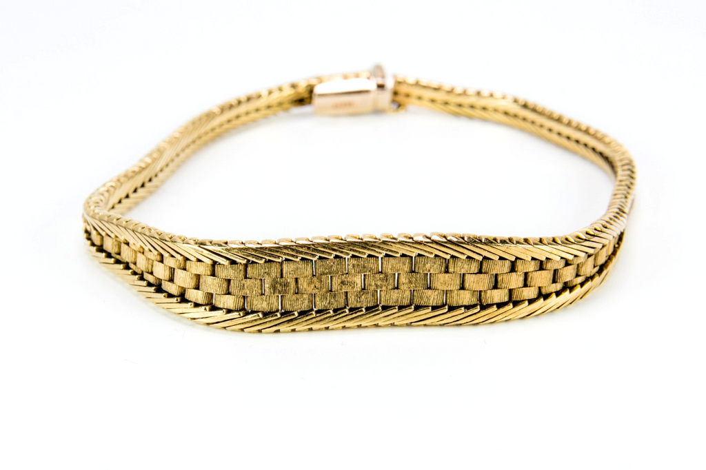 9ct Yellow Gold Herringbone Bracelet - 7¹/⁴ In  - 15.2g