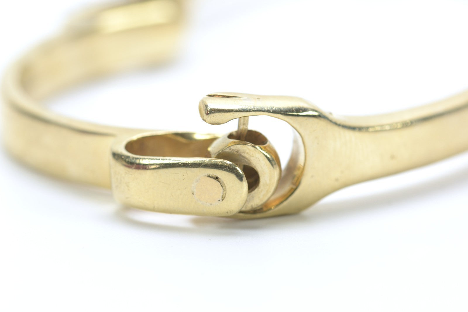 9ct Solid Yellow Gold Four Spanner Bracelet Bangle - 8" - 48 Grams