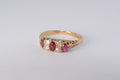 18ct Yellow Gold Ruby & Diamond Ring - 2.72g - Size Q