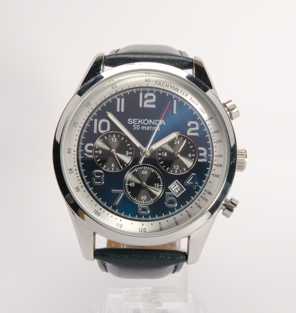 Sekonda 44mm Gents Dual Time Watch 1866