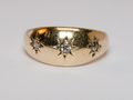 18ct Yellow Gold Diamond Gypsy Ring - 0.20ct - Size R - 4.98g