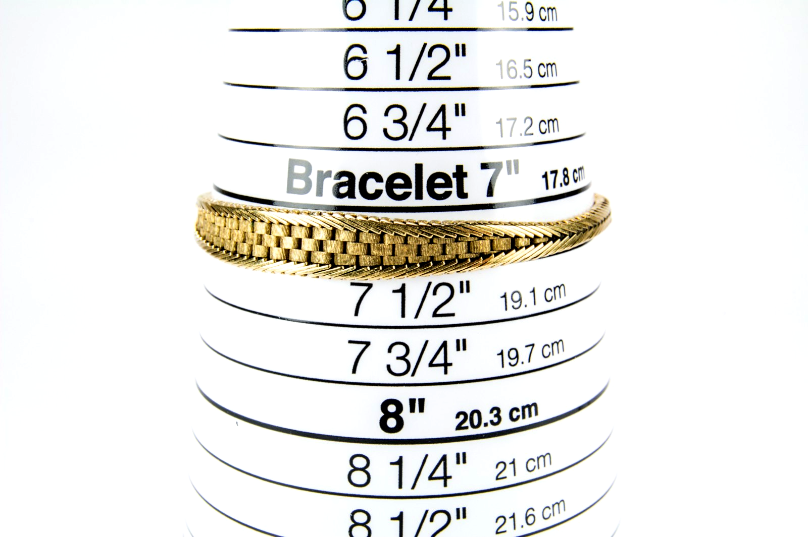 9ct Yellow Gold Herringbone Bracelet - 7¹/⁴ In  - 15.2g