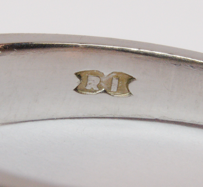 950 Platinum Diamond Ring - 0.35ct Total - Size L - 4.49g