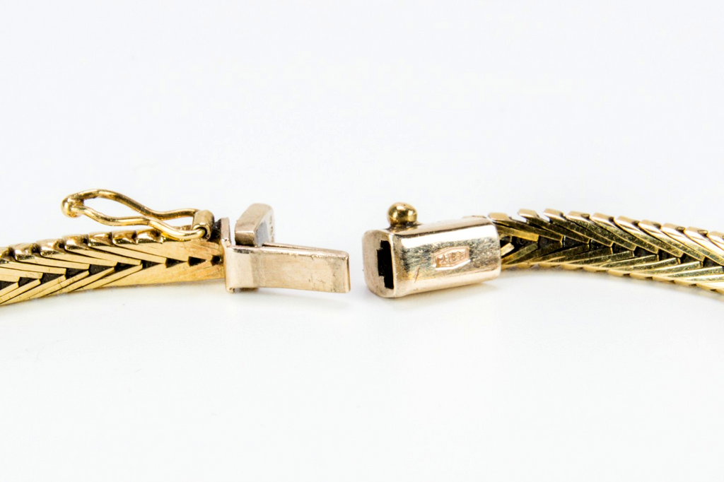 9ct Yellow Gold Herringbone Bracelet - 7¹/⁴ In  - 15.2g