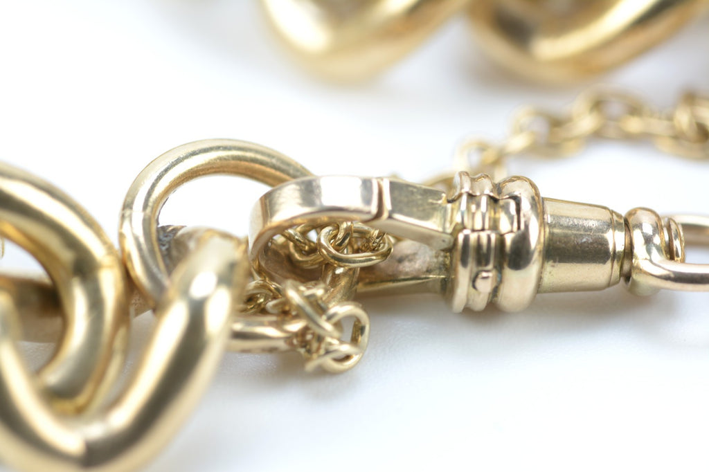 9ct Yellow Gold Curb Link Padlock Bracelet – 7&1/4" – 60.25g