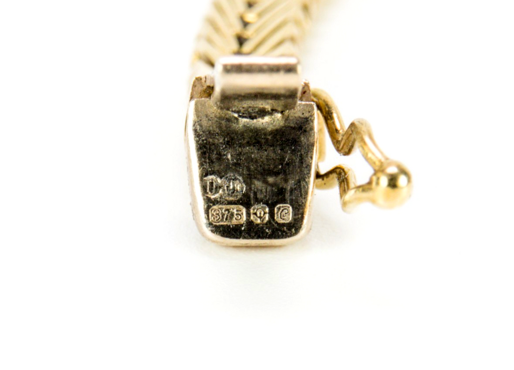 9ct Yellow Gold Herringbone Bracelet - 7¹/⁴ In  - 15.2g