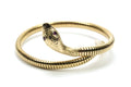 9ct Yellow Gold Sprung Ruby Eye Snake Bracelet – Adjustable Size – 22.30g - 1961