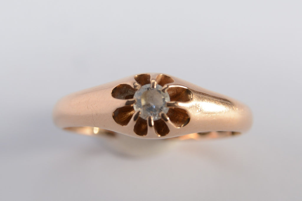 18ct Yellow Gold & Goshanite Ring - Size R¹/² - 4.03g