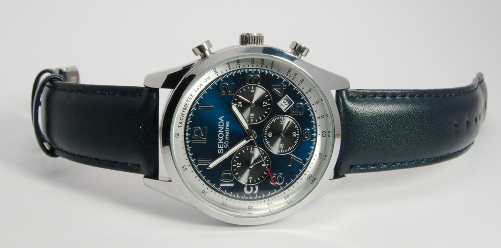 Sekonda 44mm Gents Dual Time Watch 1866