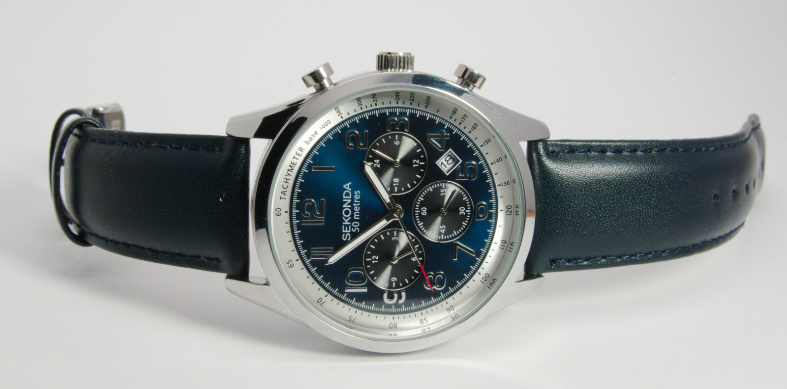 Sekonda 44mm Gents Dual Time Watch 1866