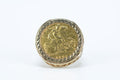 1982 Gold Half Sovereign Ring 9ct Mount - Size M - 7.37 Grams