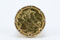 1967 Gold Full Sovereign Ring 9ct Mount Size - S1/2 - 14.5 Grams